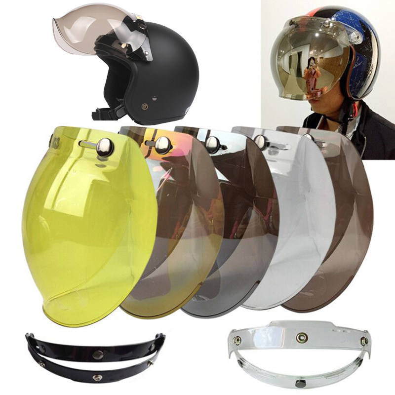 Motorcycle Gear Vintage - Viseira bolha para capacete de motocicleta,