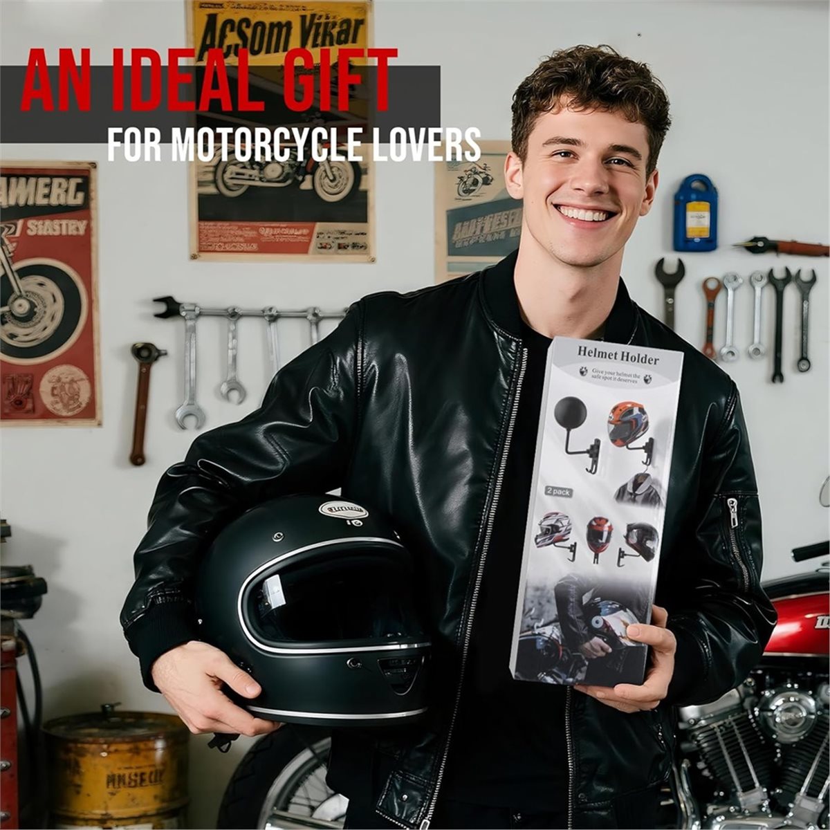 Motorcycle Gear Hanger - Suporte de Capacete de Parede Tendência