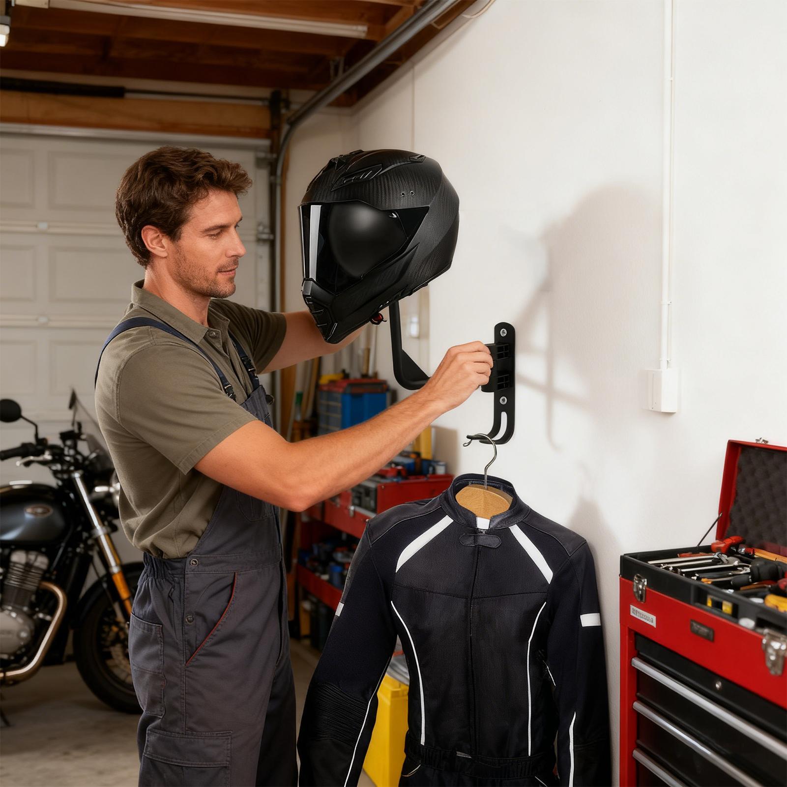 Gancho para capacete de motoci - Motorcycle Gear Display Rack avaliação e preço