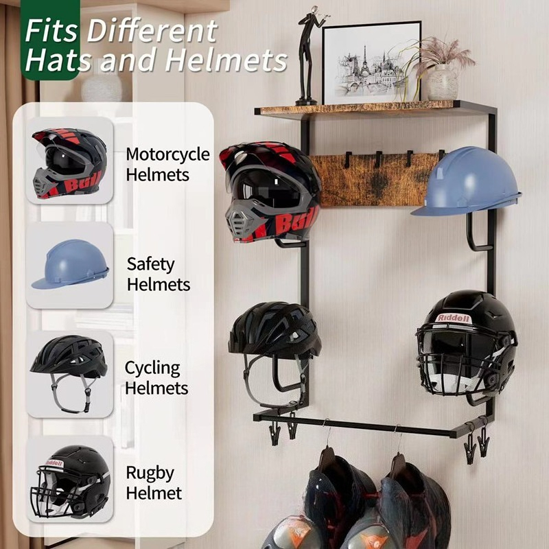 Suporte de Capacete de Madeira - Motorcycle Gear Display Rack avaliação e preço