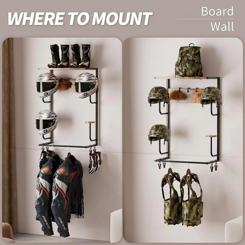 Suporte de Capacete de Madeira - Motorcycle Gear Display Rack avaliação e preço