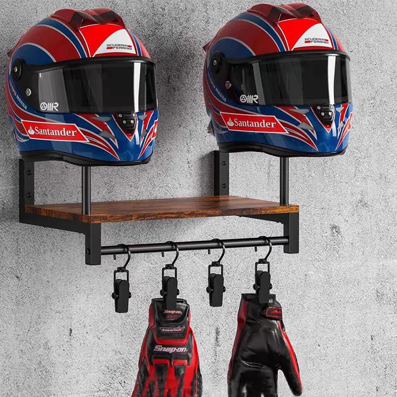 Suporte de Parede de Madeira p - Motorcycle Gear Display Rack avaliação e preço