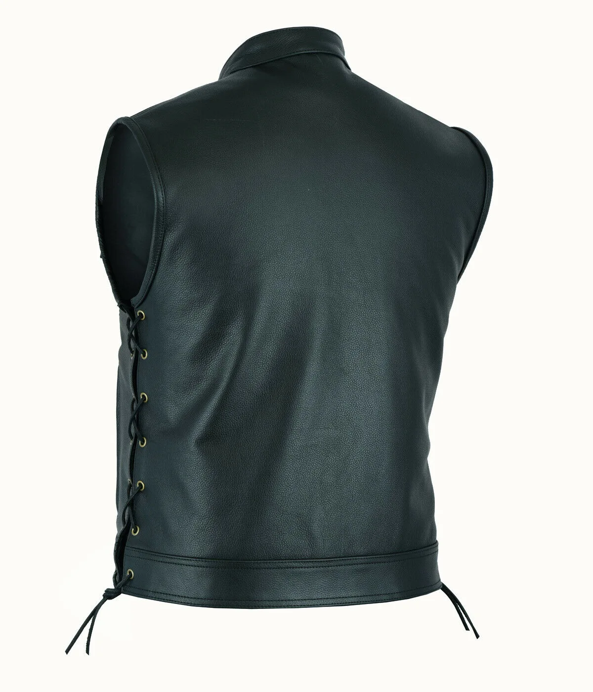 Colete de couro punk moda casu - Motorcycle Gear Vest avaliação e preço